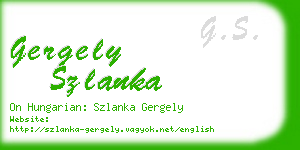 gergely szlanka business card